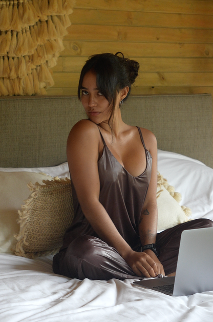 Pijama Lune Mocca en pantalón