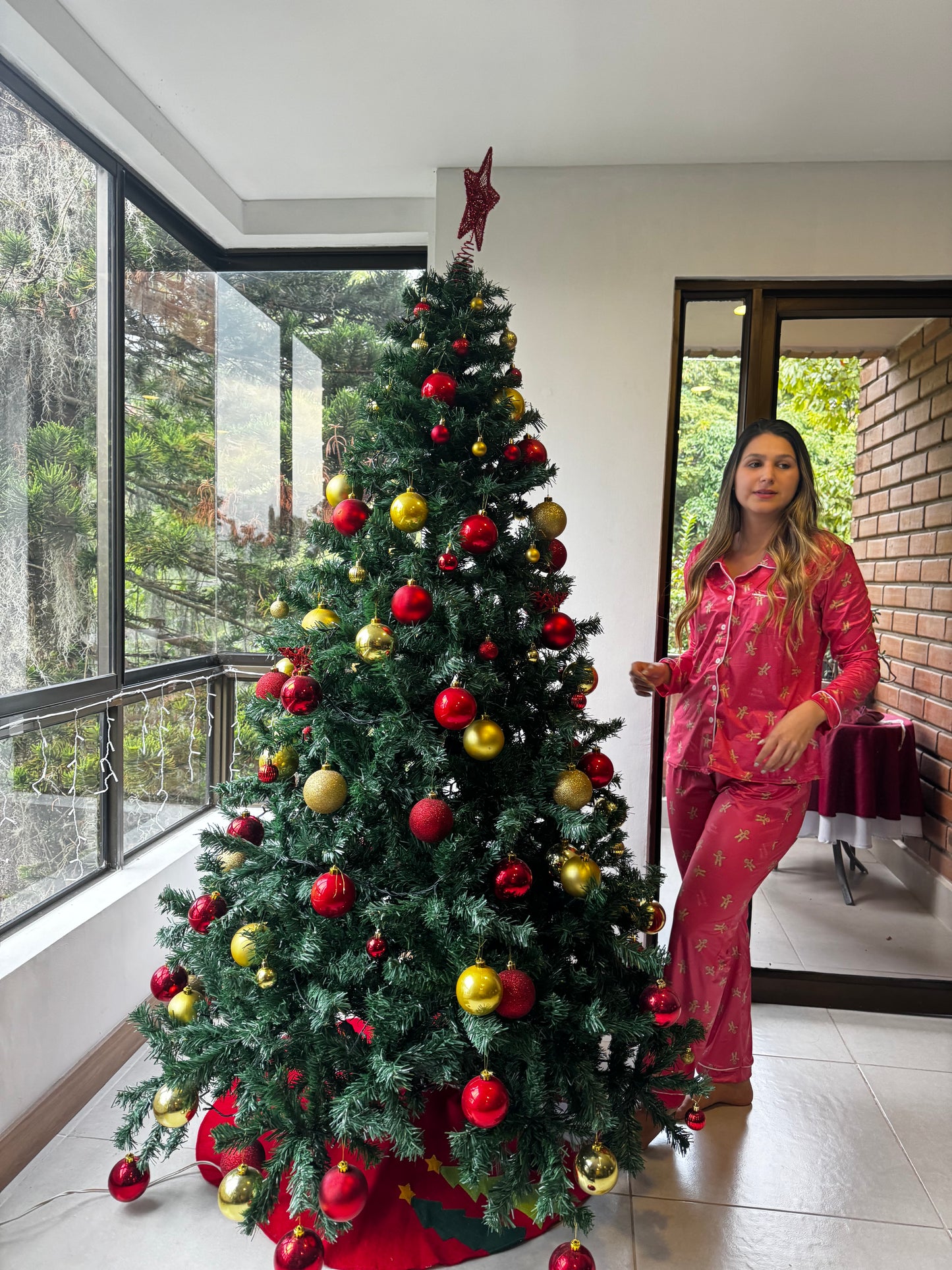 Conjunto Pantalón Muñeco de Jengibre de Navidad