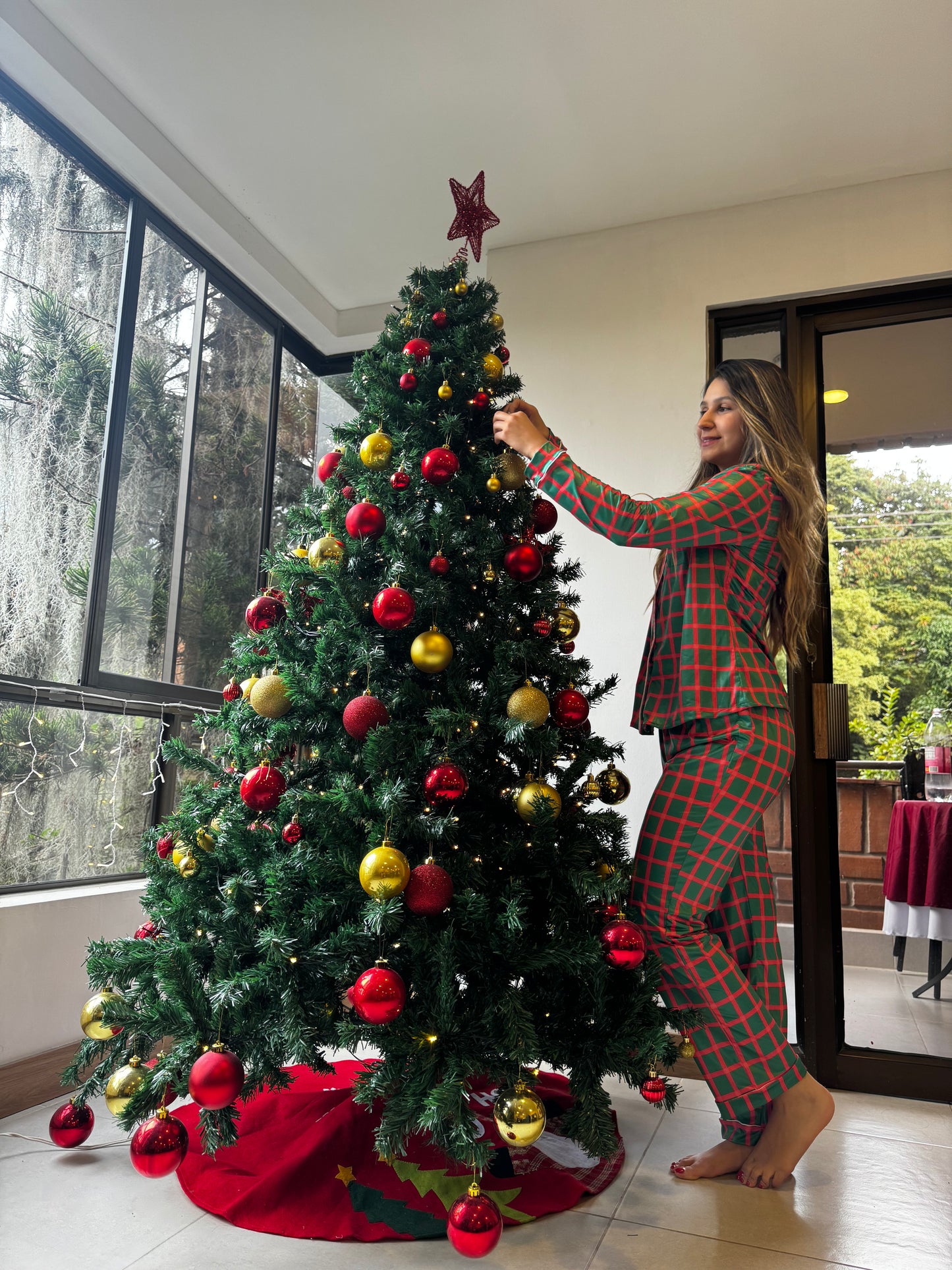 Conjunto Pantalón Cuadros de Navidad